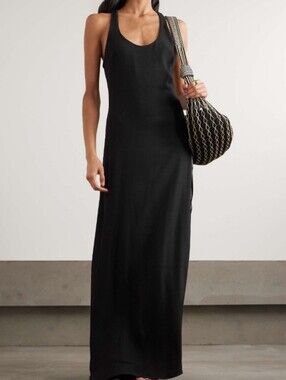 Athleta Black Jersey Maxi Dress Size M